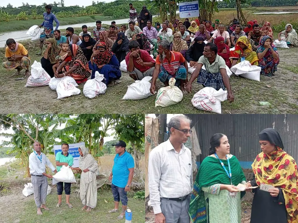 COAST staff distributing emergency relief after a storm